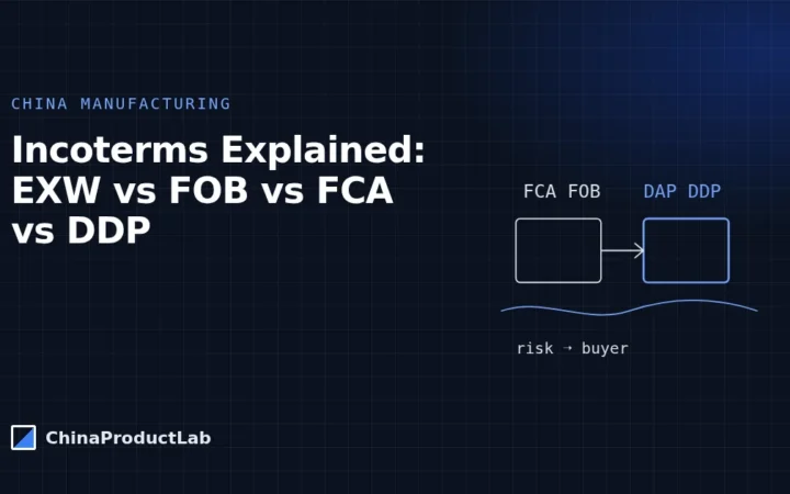 Incoterms for Manufactured Goods: EXW, FOB, FCA, DAP and DDP Explained