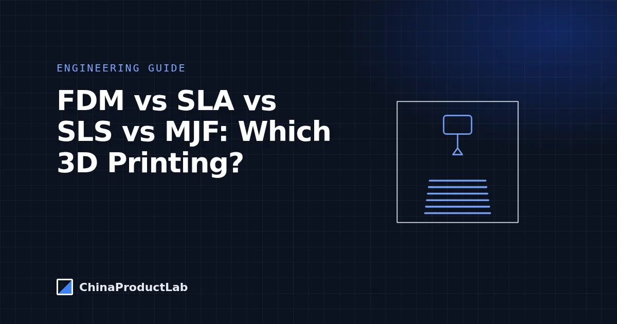 FDM vs SLA vs SLS vs MJF: Choosing a 3D Printing Technology