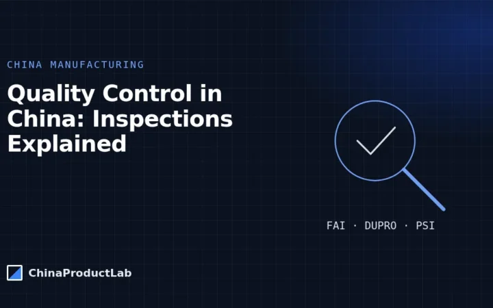 Quality Control in China Manufacturing: First Article, In-Process and Pre-Shipment Inspection