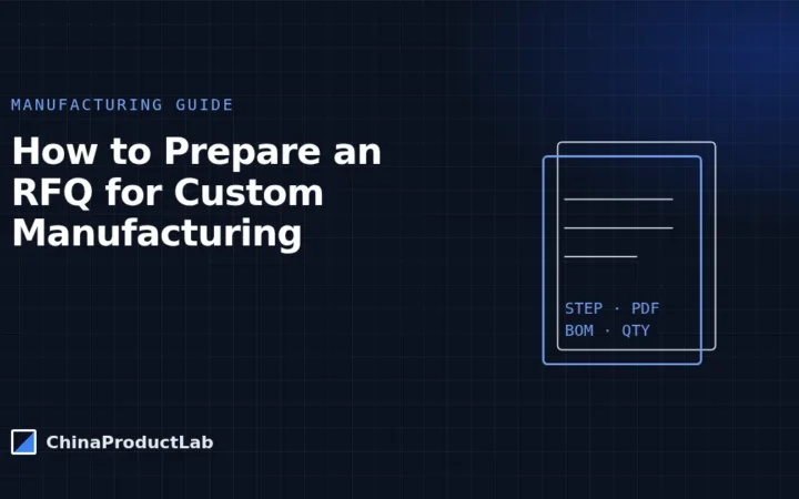 How to Prepare an RFQ for Custom Manufacturing: Files, Details and Checklist