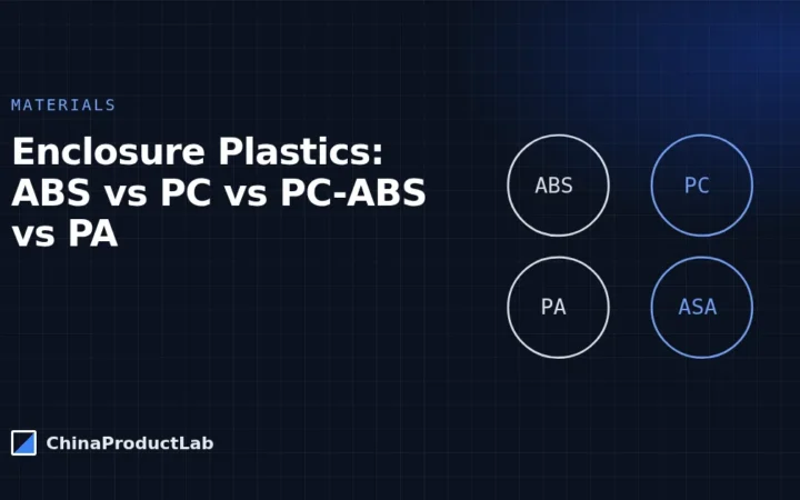 Choosing Plastics for Enclosures: ABS, PC, PC-ABS, PA and ASA