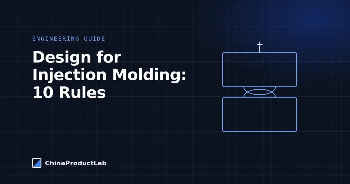 Design for Injection Molding: 10 Rules That Prevent Expensive Tool Changes