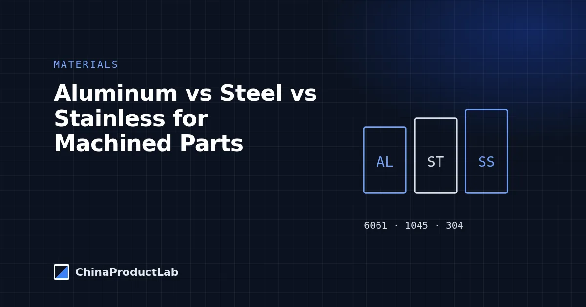 Aluminum vs Steel vs Stainless Steel for Machined Parts