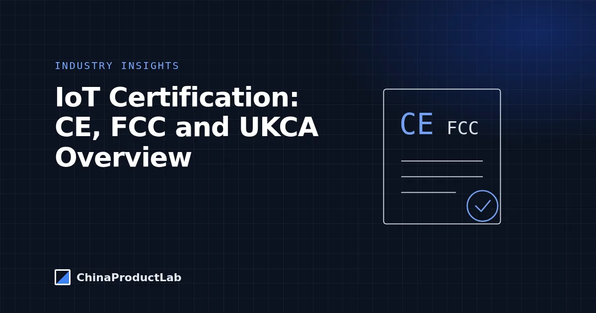Certification for Connected Devices: CE, FCC and UKCA Overview for Buyers