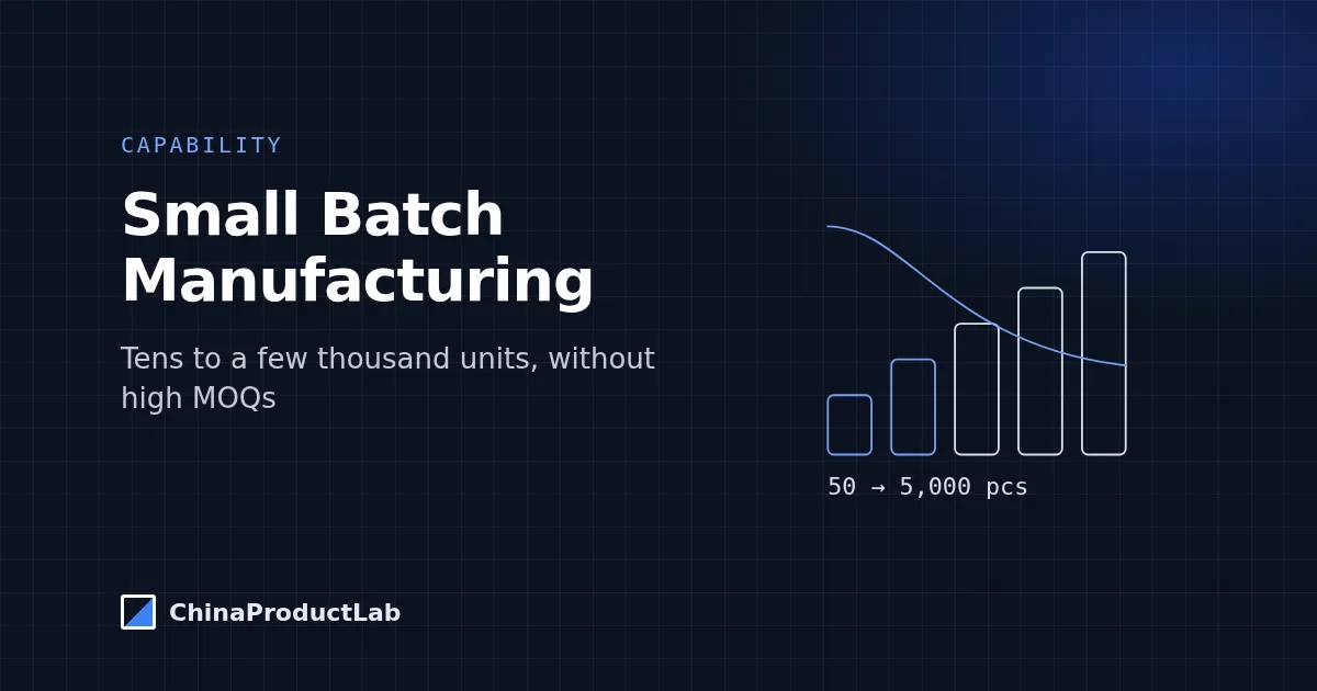 Small Batch Manufacturing