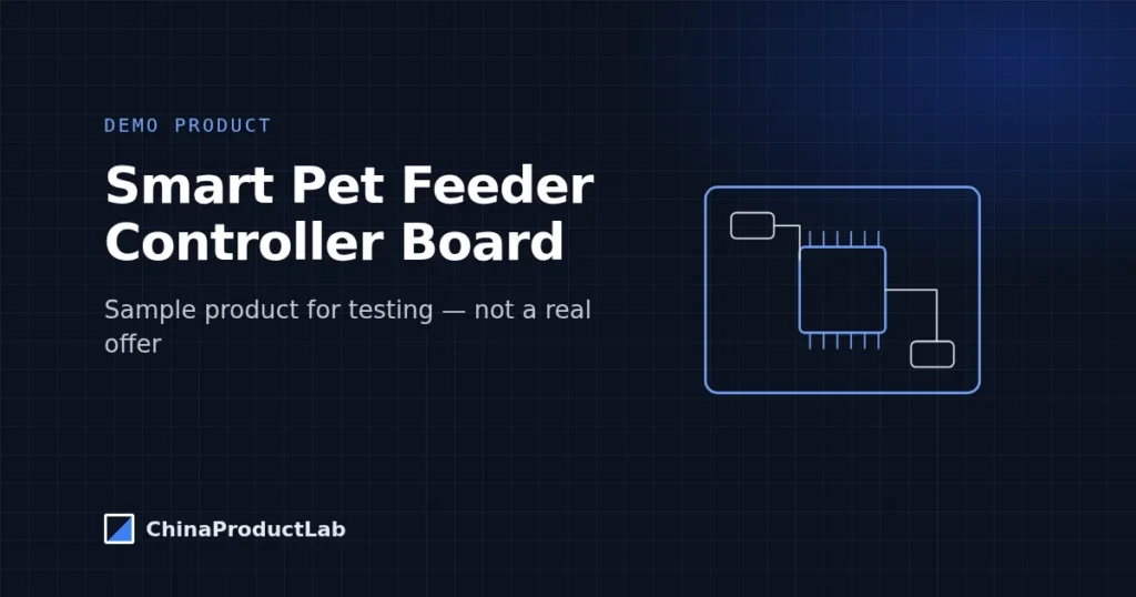 DEMO – Smart Pet Feeder Controller Board (demo image)