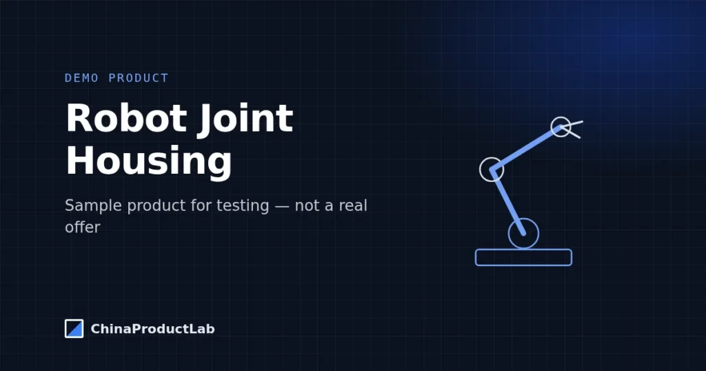 DEMO – Robot Joint Housing (demo image)
